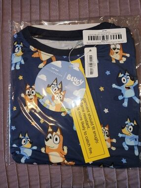 Little Sleepies Navy Blue Bluey Dance Two-Piece Pajama Set